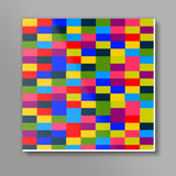 Color Checks Square Art Prints