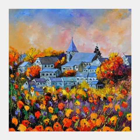 Autumn In Awagne Square Art Prints PosterGully Specials