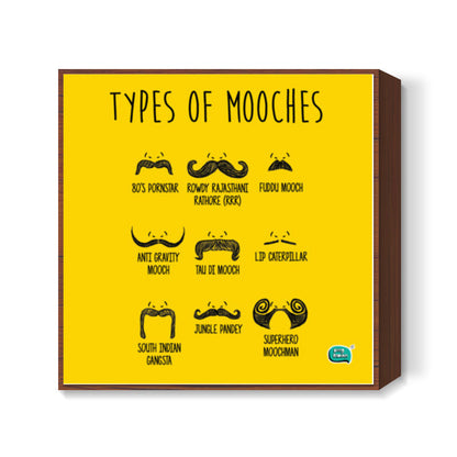 Types of Mooches Yellow Square Art Prints