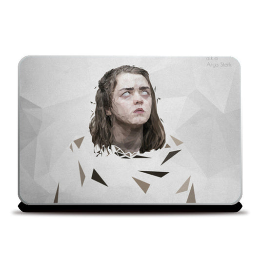 arya stark polygon art poster maisie williams Laptop Skins