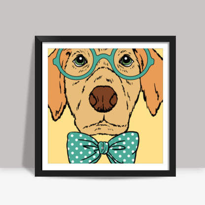 Geeky Dog Square Art Prints