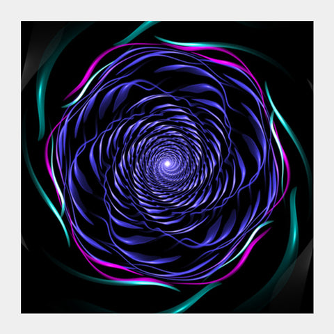 Psychedelic whirl Square Art Prints