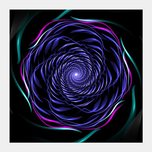 PosterGully Specials, Psychedelic whirl Square Art Prints