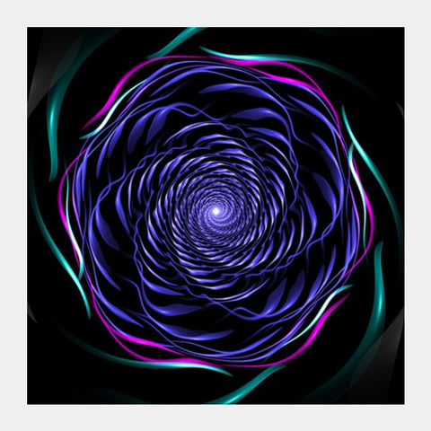 PosterGully Specials, Psychedelic whirl Square Art Prints