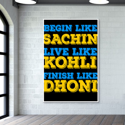 SACHIN KOHLI DHONI Wall Art