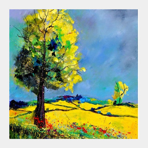 oak in summer Square Art Prints