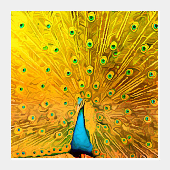 The Golden Peacock Artwork Square Art Prints PosterGully Specials