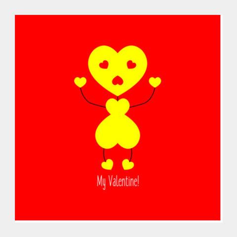 Bee My Valentine Square Art Prints PosterGully Specials