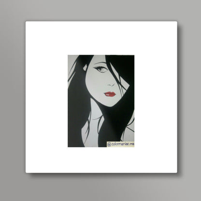 The lonely girl Square Art Prints