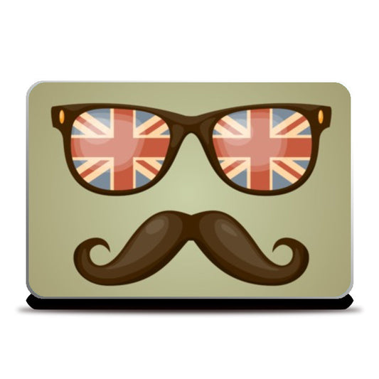 Laptop Skins, Hipster Moustache Laptop Skins