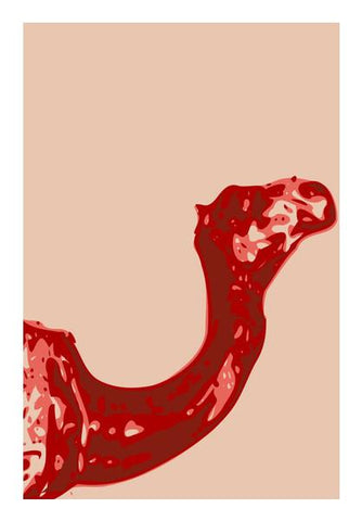 PosterGully Specials, Abstract Camel Red Wall Art