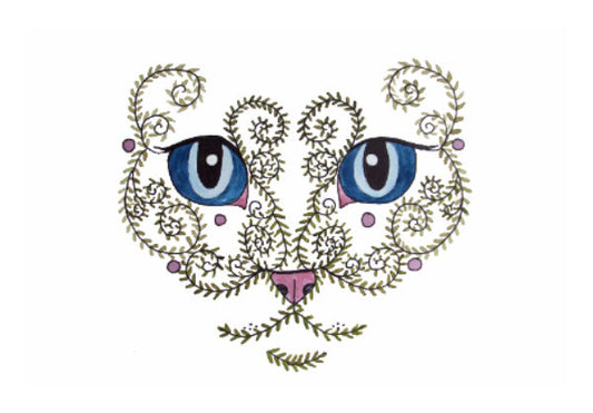 Wall Art, Big Eyes Cat Face Design Wall Art