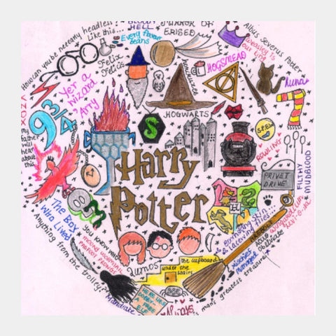 Square Art Prints, Harry Potter Doodle