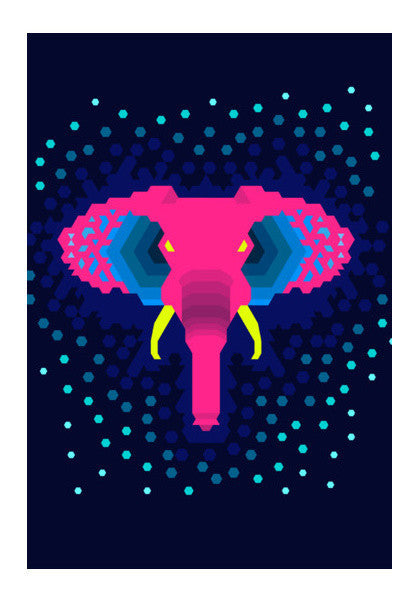 Wall Art, neon elephant Wall Art