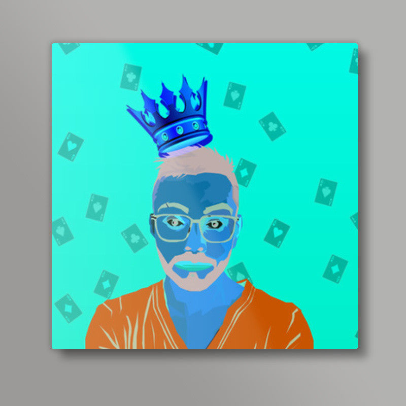 king KOHLI Square Art Prints