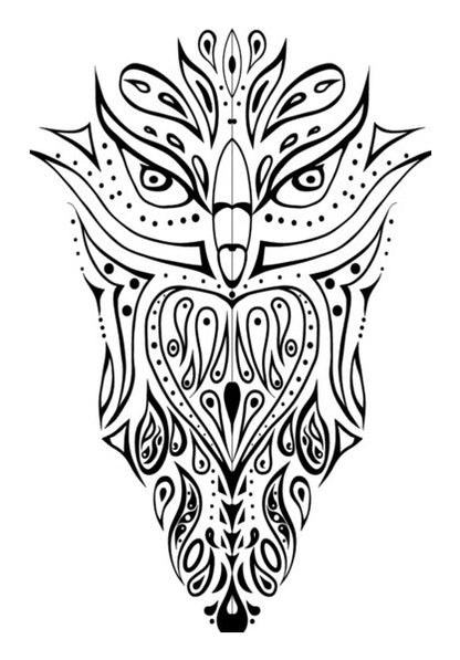 owl illustration hand drawn art Wall Art