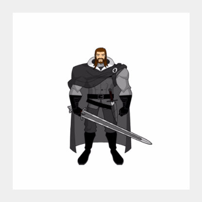 Square Art Prints, Eddard "Ned" Stark Square Art | Ehraz Anis, - PosterGully