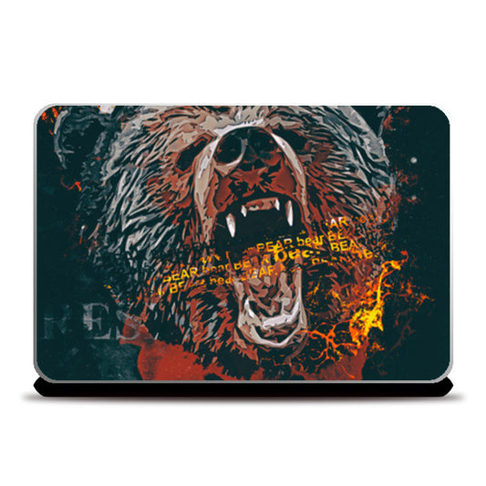 Abstract Bear Laptop Skins
