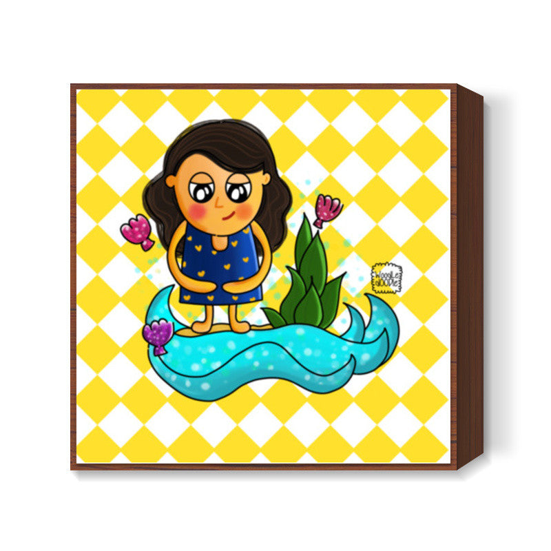 Little Miss Dory Square Art Prints