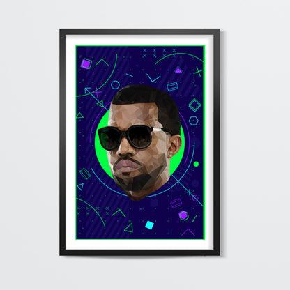 Kanye West Low Poly Wall Art