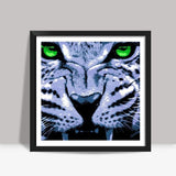 Look into my green eyes Square Art Prints