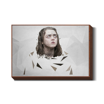 arya stark polygon art maisie williams Wall Art