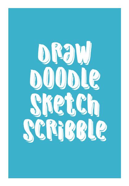 PosterGully Specials, Draw Doodle Sketch Scribble Wall Art