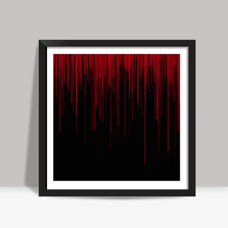 Bloodied (black and red) Gothic Square Art Prints