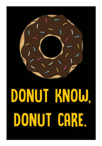 DONUT KNOW DONUT CARE Wall Art