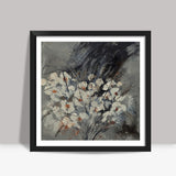 abstract flowers Square Art Prints
