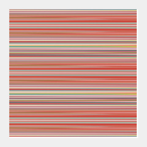 Abstract Horizontal Colorful Thin Stripes Pattern Background Square Art Prints