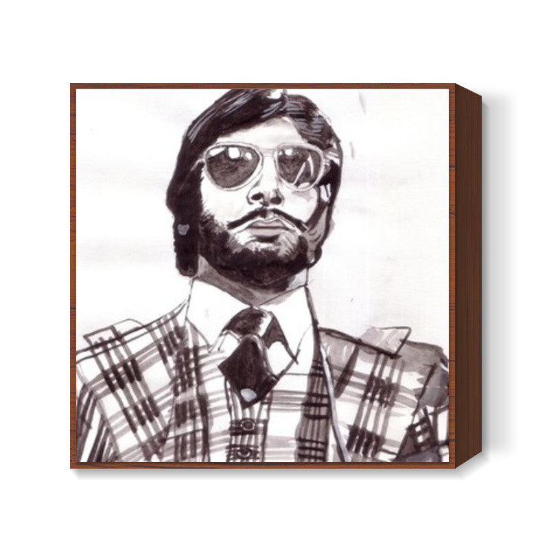 Bollywood superstar Amitabh Bachchan emerges strongest when he is pushed to the wall Square Art Prints