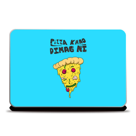 Pizza Khao Dimag Ni (Blue BG V3) Laptop Skins