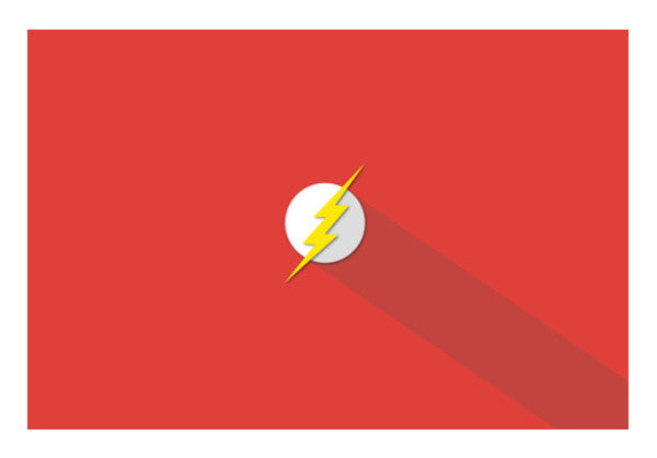 flash minimalist logo Wall Art