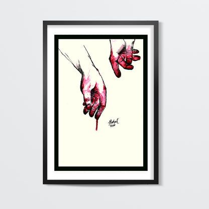 Blood | Hands | Hands covered in blood | Wall Art