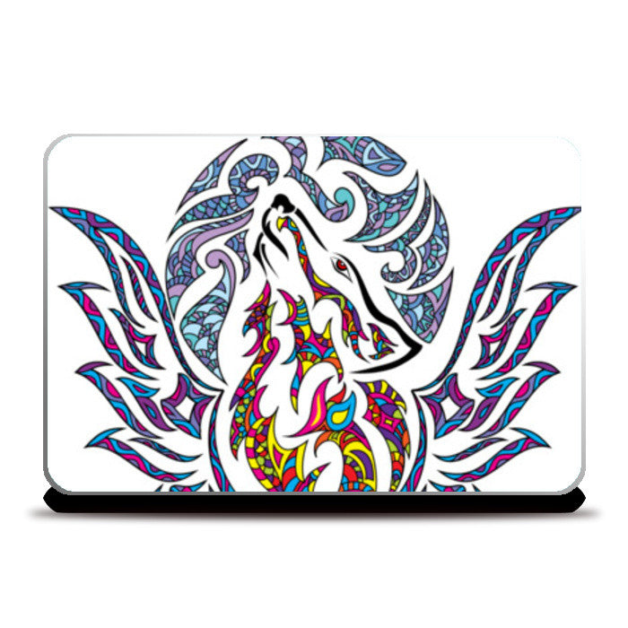 Doodle Wolf Laptop Skins