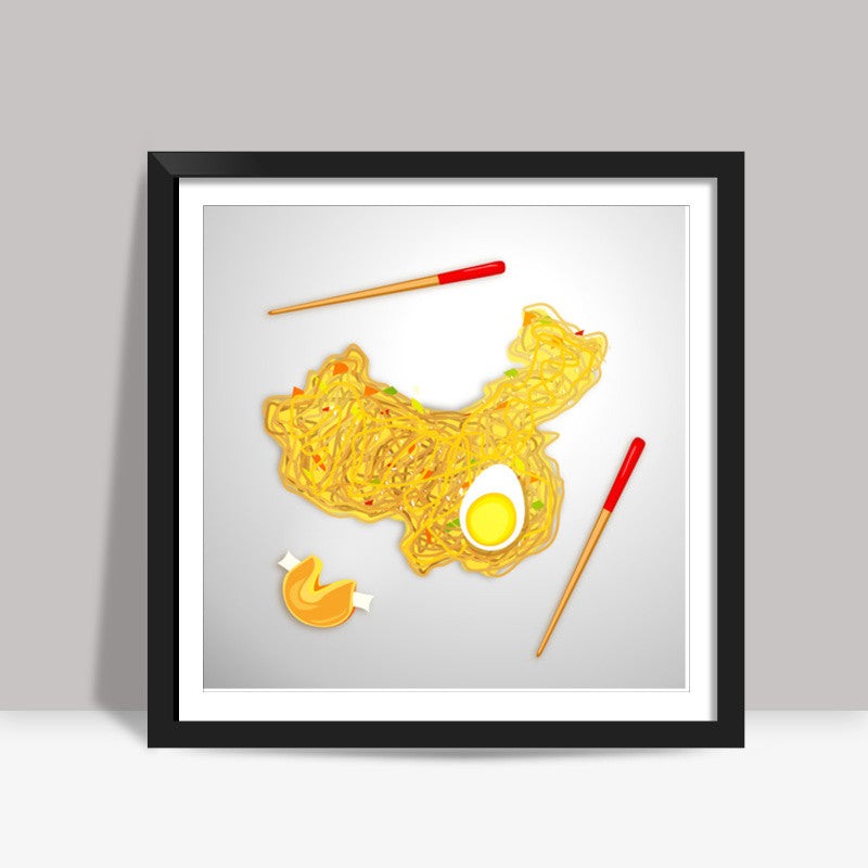 Food Maps - China Square Art Prints