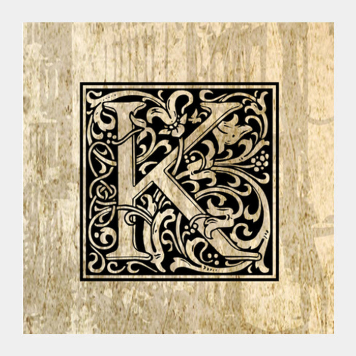 Ornate K Square Art Prints