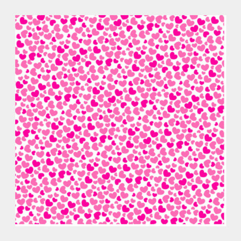 Square Art Prints, Pretty Pink Hearts Square Art Prints