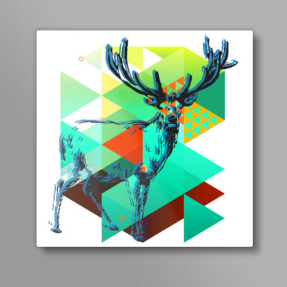 Deer Graphing Square Art | Lotta Farber