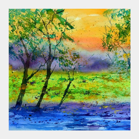 Watercolor 68613080 Square Art Prints PosterGully Specials