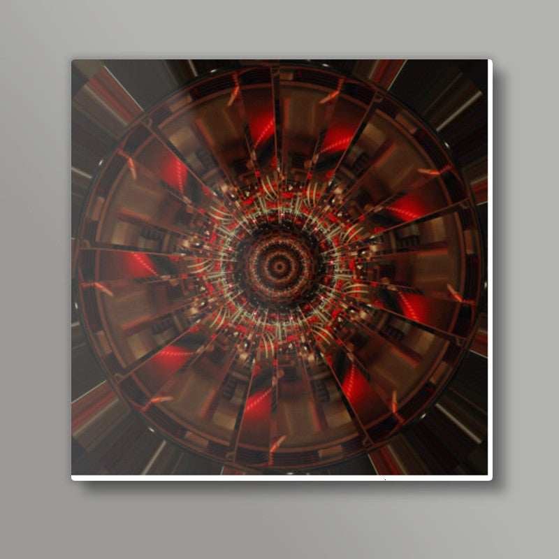 Time Machine Mysterious Abstract Fractal Digital Creative Graphic Design Square Art Prints