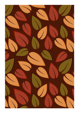 Seamless Colored Autumn Leaves Pattern Art PosterGully Specials