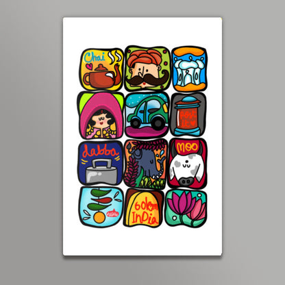 India_Squares Wall Art
