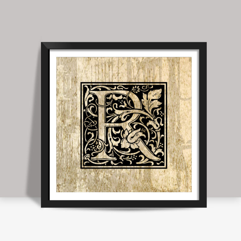 Ornate R Square Art Prints