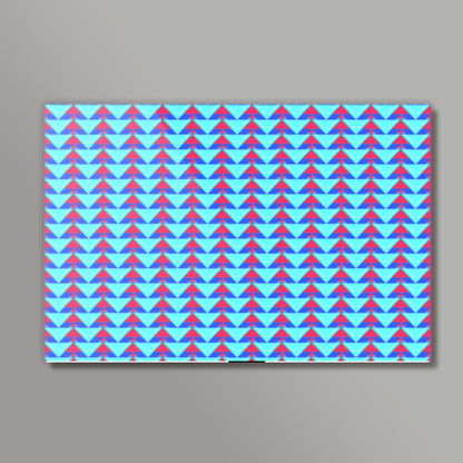 Trippy Triangles | Cyan Red Wall Art