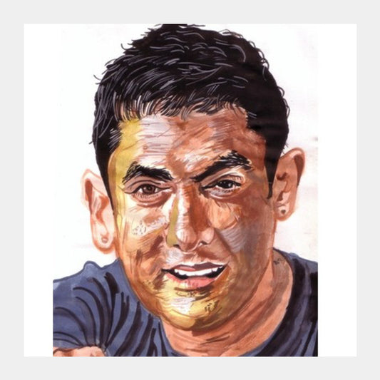 Square Art Prints, Unique begins with U- Aamir Khan Square Art Prints