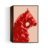 Abstract Horse Red Wall Art