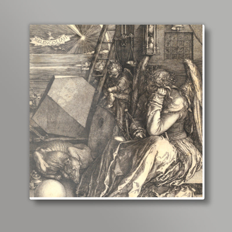 Melencolia I by Albrecht Dürer Square Art Prints