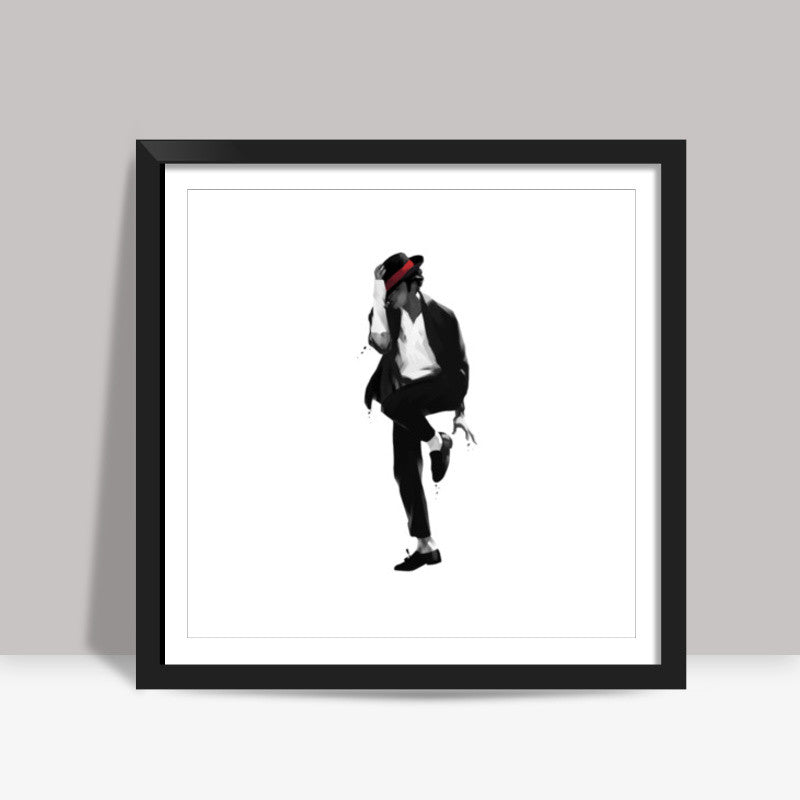 king of pop Square Art Prints